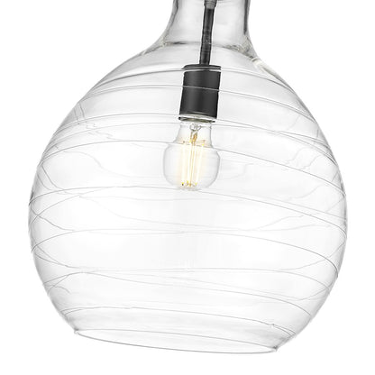 1 Light 13" Pendant, Matte Black
