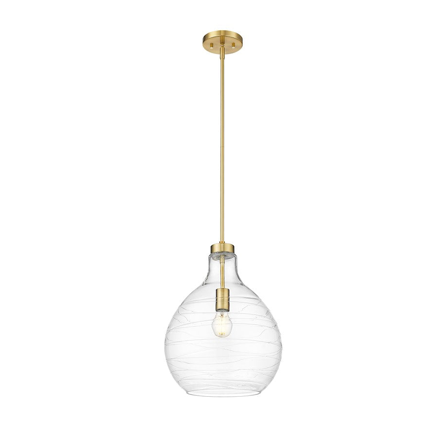 1 Light 13" Pendant, Modern Gold