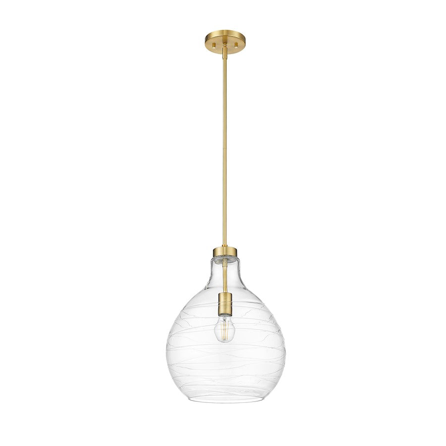 1 Light 13" Pendant, Modern Gold