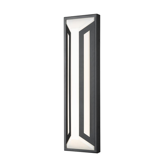 Z-Lite Banff 2Lt 22" Outdoor Wall Light, Sand Black/Opal Etched - 5028B-BK-LED