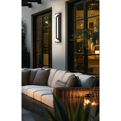 Z-Lite Banff 2Lt 22" Outdoor Wall Light, Sand Black/Opal Etched