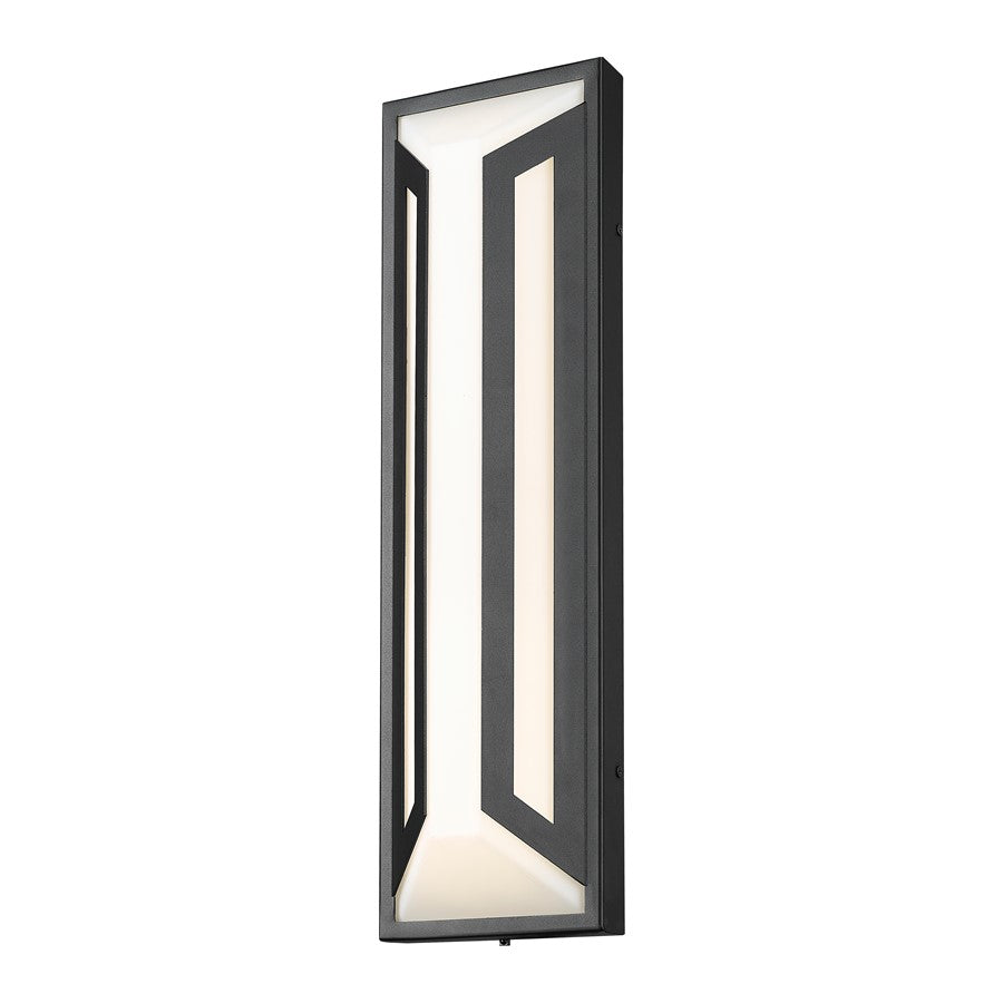 Z-Lite Banff 2Lt 22" Outdoor Wall Light, Sand Black/Opal Etched