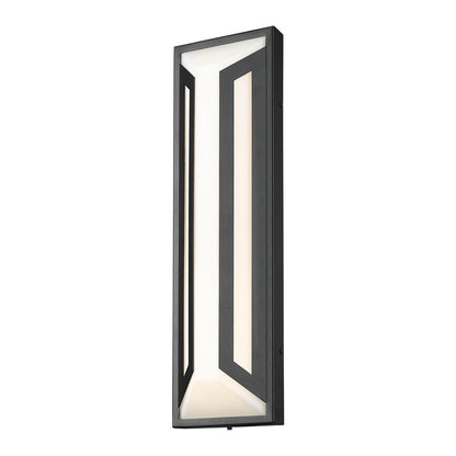 Z-Lite Banff 2Lt 22" Outdoor Wall Light, Sand Black/Opal Etched
