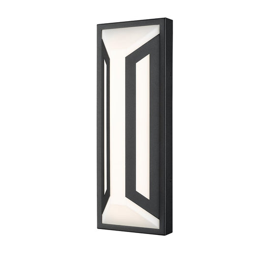 Z-Lite Banff 2Lt 16" Outdoor Wall Light, Sand Black/Opal Etched - 5028M-BK-LED