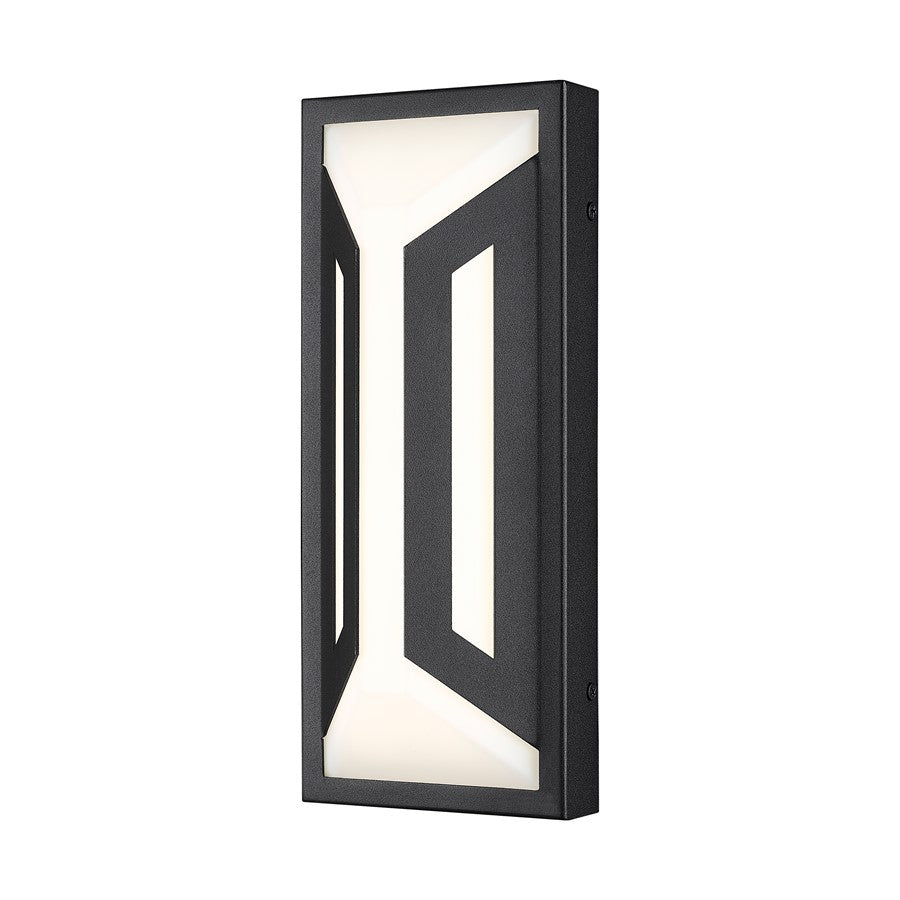 Z-Lite Banff 2Lt 12" Outdoor Wall Light, Sand Black/Opal Etched - 5028S-BK-LED