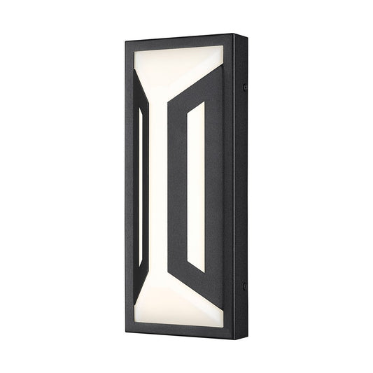 Z-Lite Banff 2Lt 12" Outdoor Wall Light, Sand Black/Opal Etched - 5028S-BK-LED