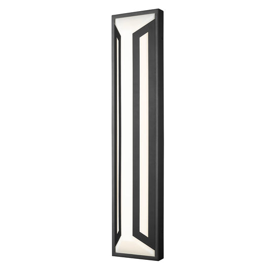 Z-Lite Banff 2Lt 28" Outdoor Wall Light, Sand Black/Opal Etched - 5028XL-BK-LED