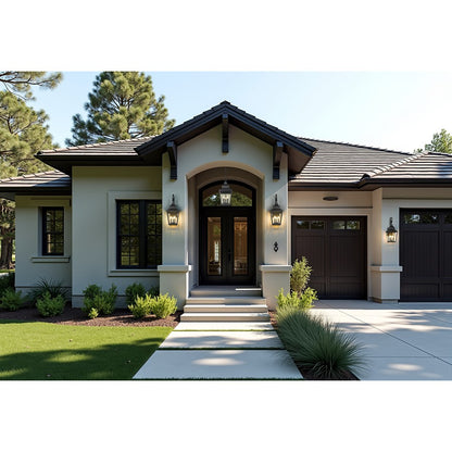 Z-Lite Raphael 3Lt Outdoor Chain Mount Ceiling, Black/Clear Seedy