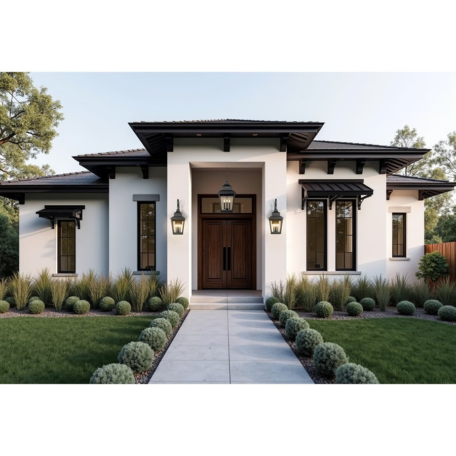 Z-Lite Raphael 4Lt Outdoor Chain Mount Ceiling, Black/Clear Seedy