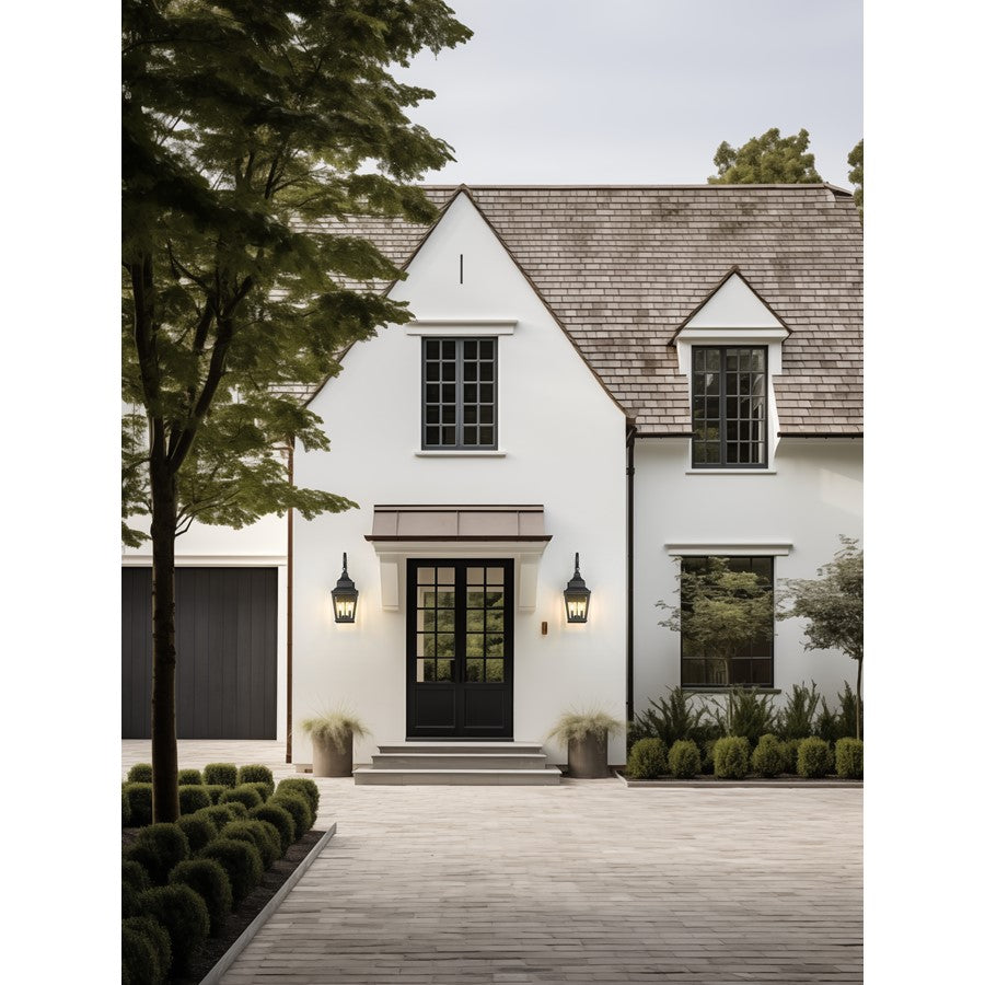 Z-Lite Raphael 2 Light Outdoor Wall Light, Sand Black/Clear Seedy