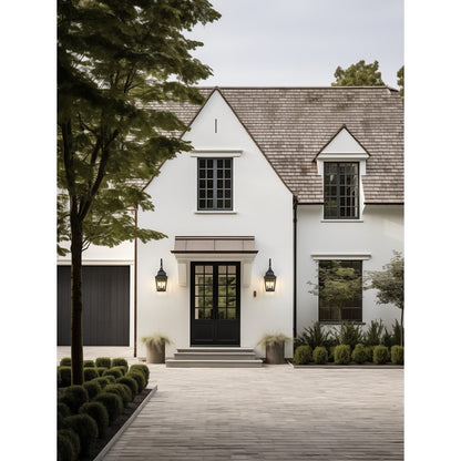 Z-Lite Raphael 2 Light Outdoor Wall Light, Sand Black/Clear Seedy