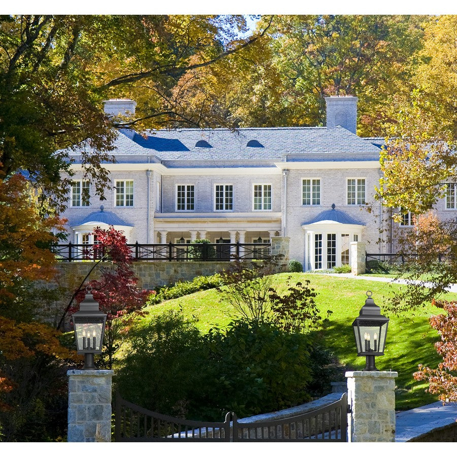 Z-Lite Raphael 3Lt 30" Outdoor Pier Mount, Black/Clear Seedy