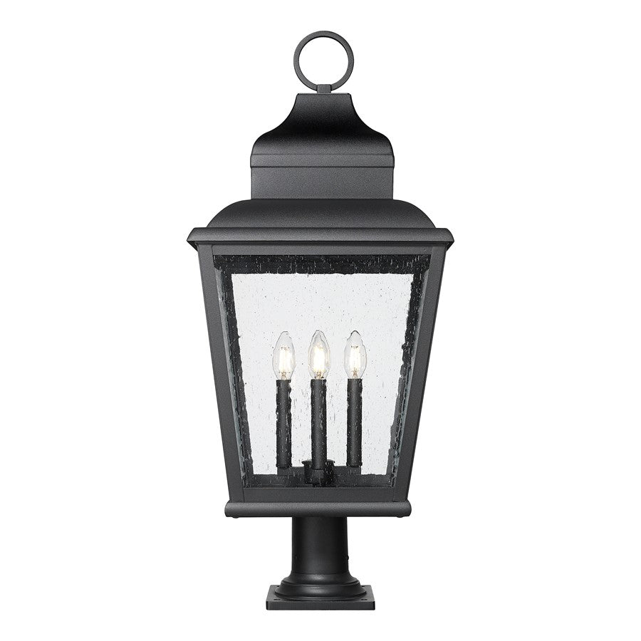 Z-Lite Raphael 4Lt 35" Outdoor Pier Mount, Black/Seed