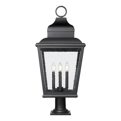 Z-Lite Raphael 4Lt 35" Outdoor Pier Mount, Black/Seed
