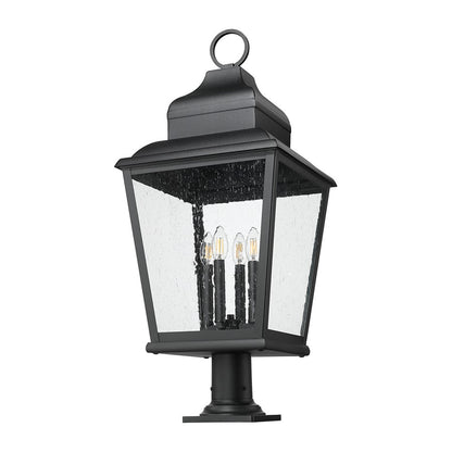 Z-Lite Raphael 4Lt 35" Outdoor Pier Mount, Black/Seed