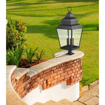 Z-Lite Raphael 5Lt 43" Outdoor Pier Mount, Black/Seed