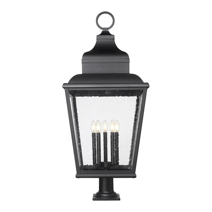 Z-Lite Raphael 5Lt 43" Outdoor Pier Mount, Black/Seed