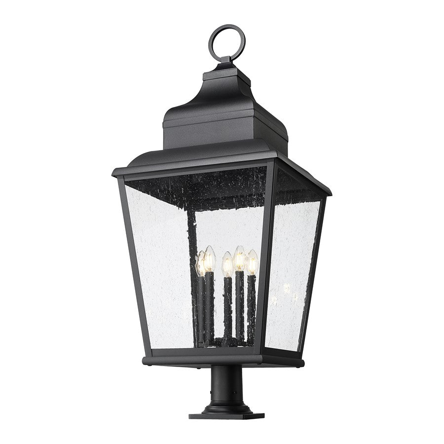Z-Lite Raphael 5Lt 43" Outdoor Pier Mount, Black/Seed