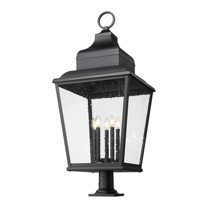 Z-Lite Raphael 5Lt 43" Outdoor Pier Mount, Black/Seed