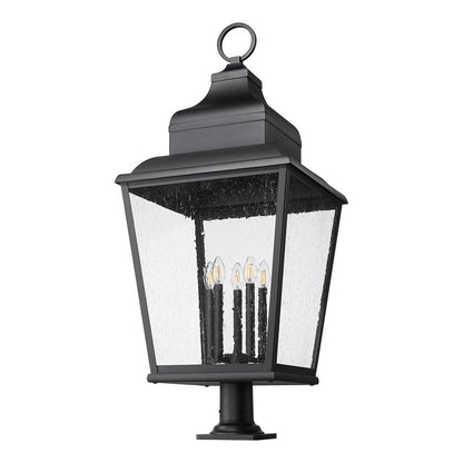 Z-Lite Raphael 5Lt 43" Outdoor Pier Mount, Black/Seed