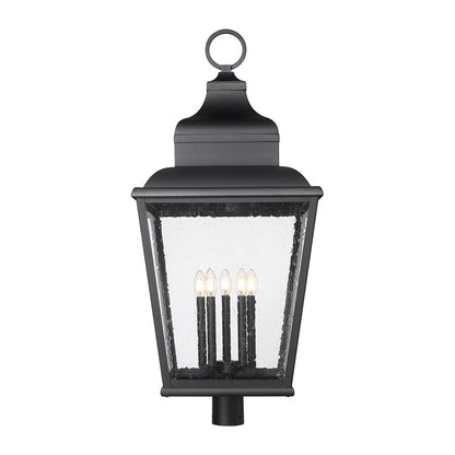 Z-Lite Raphael 5Lt 41" Outdoor Post Mount, Black/Clear Seedy