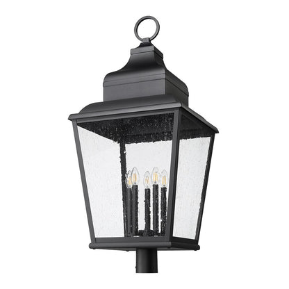 Z-Lite Raphael 5Lt 41" Outdoor Post Mount, Black/Clear Seedy