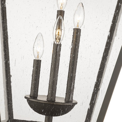 Z-Lite Talbot 4 Light 34.25" Outdoor Post Mount, Bronze/Seedy