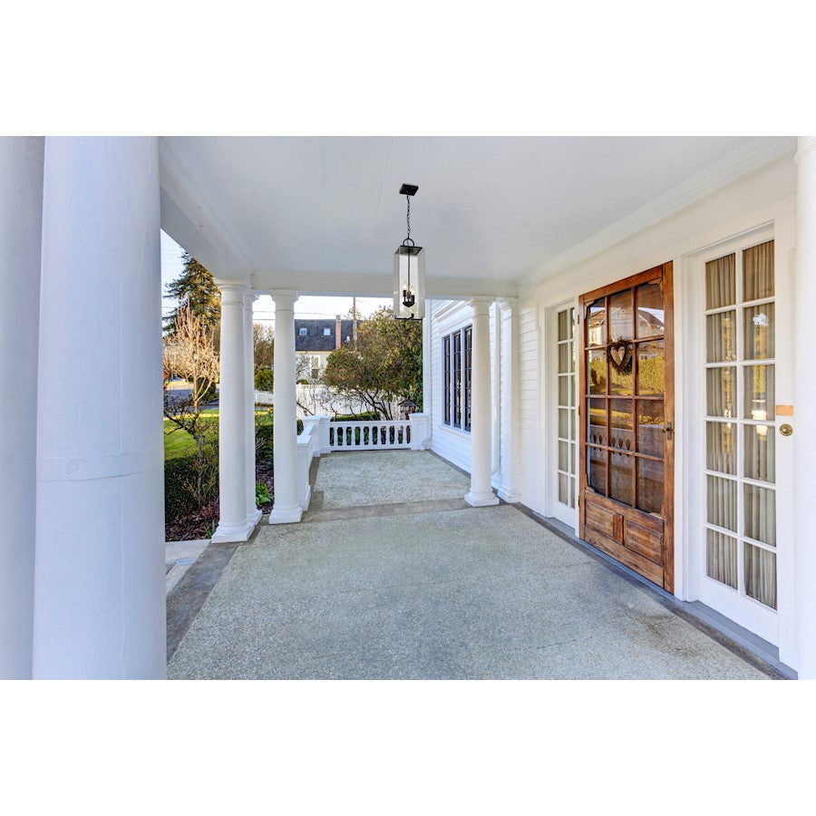 Z-Lite Sana 3 Light Outdoor Chain Mount Ceiling, Black