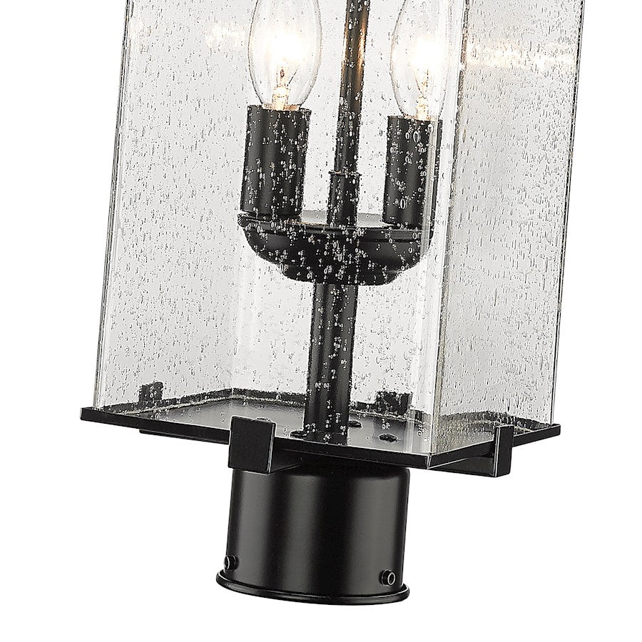 Z-Lite Sana 2 Light Outdoor Post Mount, Black