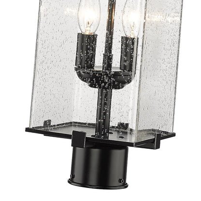 Z-Lite Sana 2 Light Outdoor Post Mount, Black