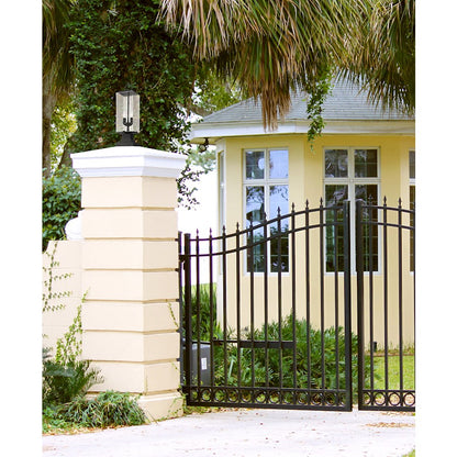 Z-Lite Sana 2 Lt 22.25" SQ Outdoor Pier Mount, Black/Seedy