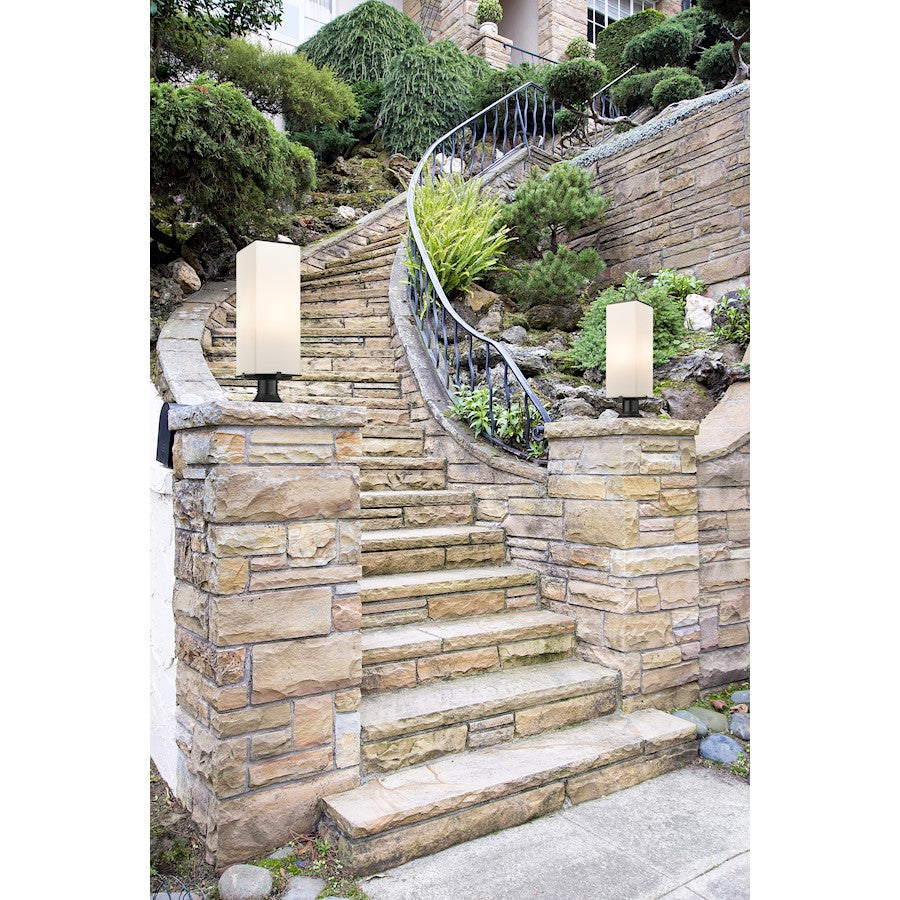 Z-Lite Sana 3 Lt Outdoor Pier Mount, Black/White Opal