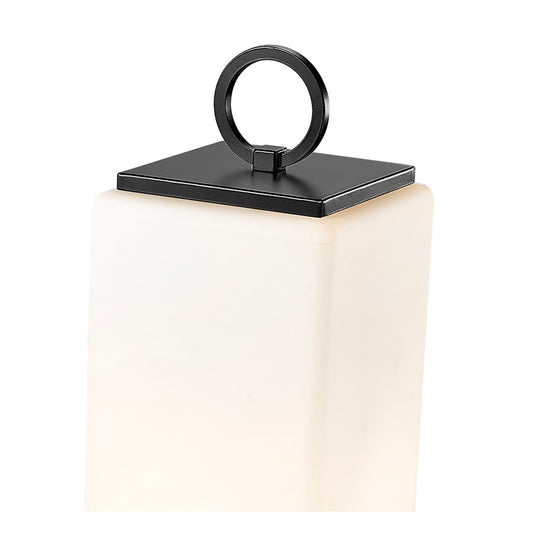Z-Lite Sana 3 Light Outdoor Post Mount, Black/White Opal