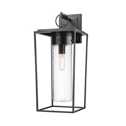 1 Light Outdoor Wall Sconce, Black