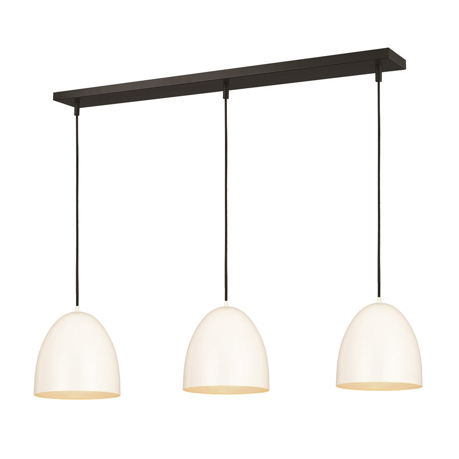 Z-Lite Z-Studio 1 Light Pendant, Satin White/Satin White - 6012P12-3L-SWH