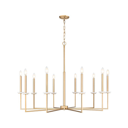 Z-Lite Gaultier 10 Light Chandelier, Mordern Gold - 6100-10MGLD