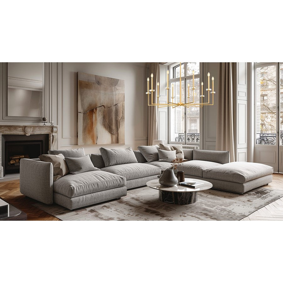 Z-Lite Gaultier 10 Light Chandelier, Mordern Gold