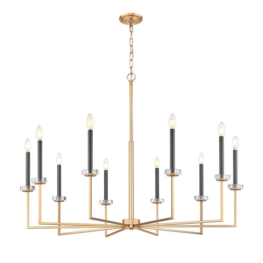 Z-Lite Gaultier 10 Light Chandelier, Mordern Gold