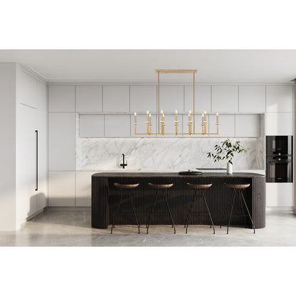 Z-Lite Gaultier 12 Light Linear Chandelier, Mordern Gold