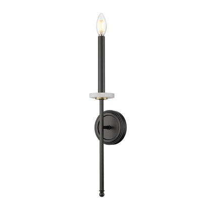 Z-Lite Gaultier 1 Light Wall Sconce, Matte Black/Mordern Gold - 6100-1S-MB