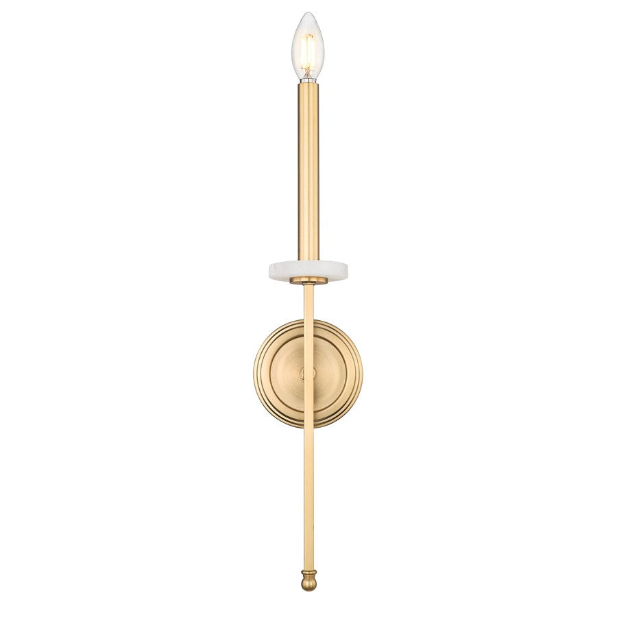 Z-Lite Gaultier 1 Light Wall Sconce, Mordern Gold