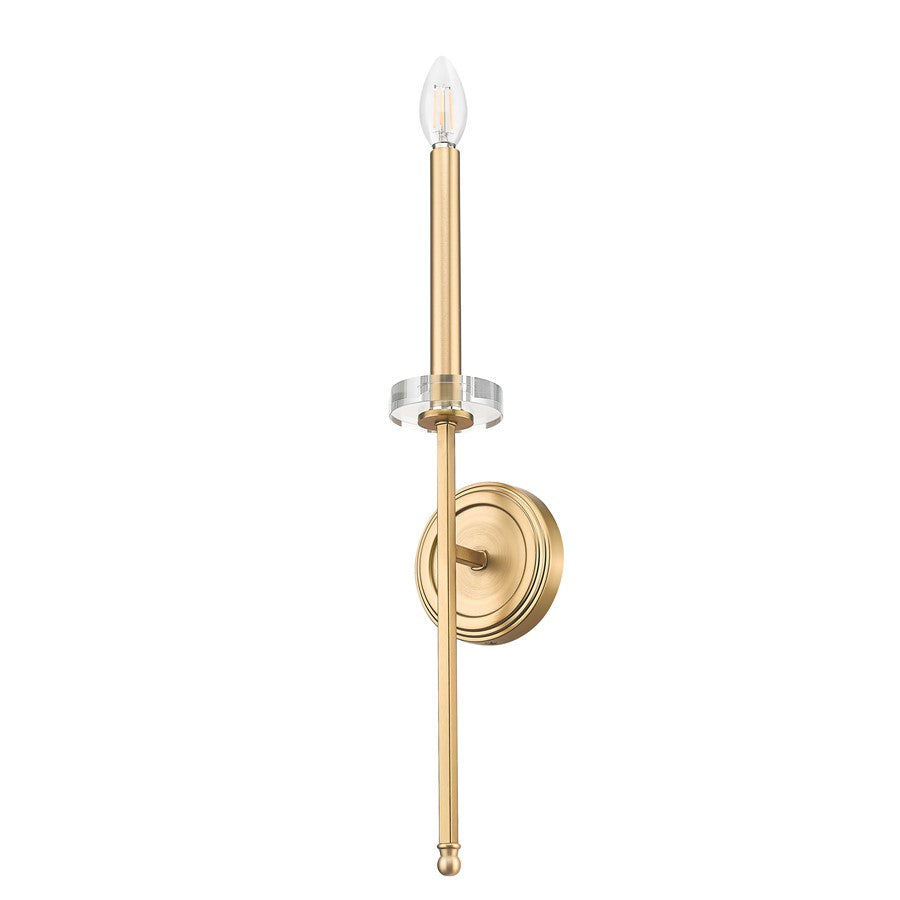 Z-Lite Gaultier 1 Light Wall Sconce, Mordern Gold