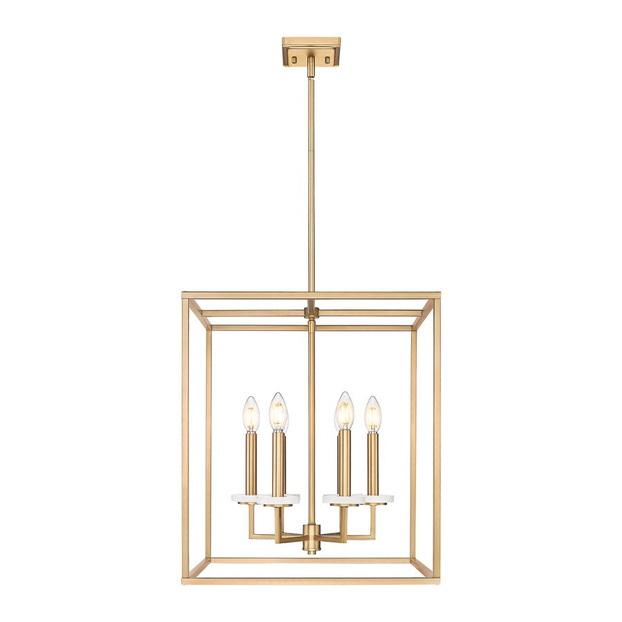 Z-Lite Gaultier 6 Light 22" Chandelier, Mordern Gold