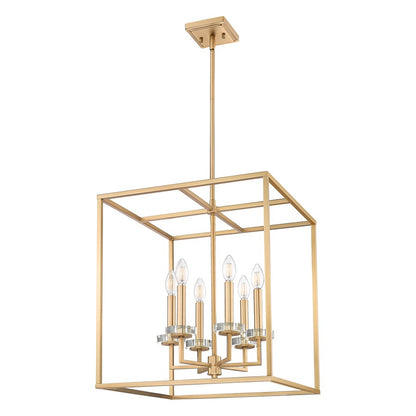 Z-Lite Gaultier 6 Light 22" Chandelier, Mordern Gold