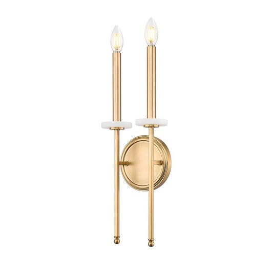 Z-Lite Gaultier 2 Light Wall Sconce, Mordern Gold - 6100-2S-MGLD