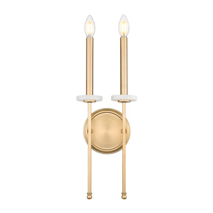 Z-Lite Gaultier 2 Light Wall Sconce, Mordern Gold
