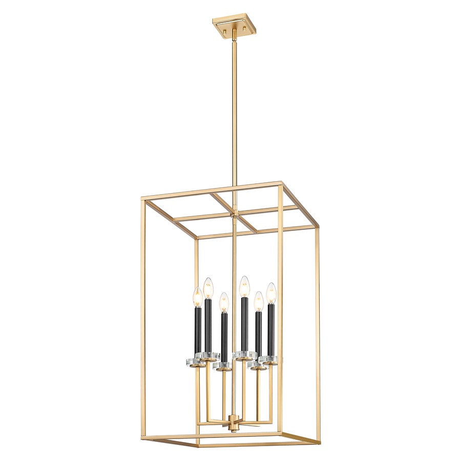 Z-Lite Gaultier 6 Light 33" Chandelier, Mordern Gold
