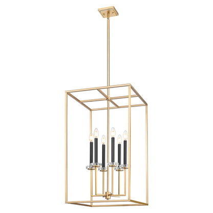 Z-Lite Gaultier 6 Light 33" Chandelier, Mordern Gold