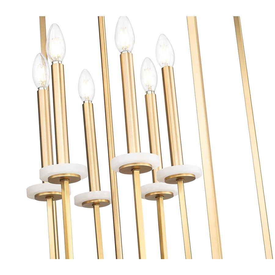 Z-Lite Gaultier 6 Light 33" Chandelier, Mordern Gold