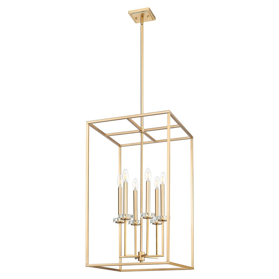 Z-Lite Gaultier 6 Light 33" Chandelier, Mordern Gold